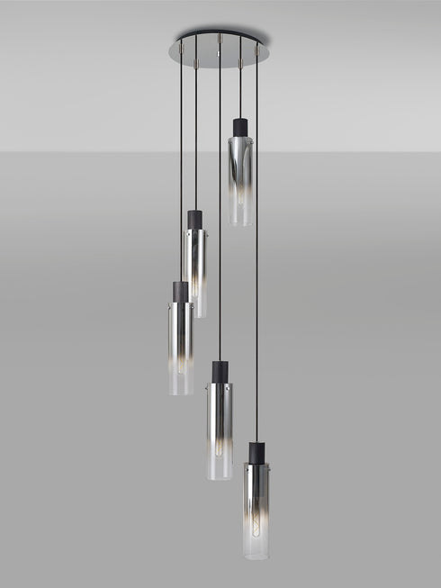 Brooks Slim Round Pendant 5 Light